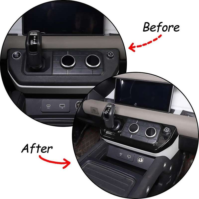 for Land 90 110 2020-2023 Lhd Center Console Gear Shift Panel Frame Cover Trim Accessories,glossy B