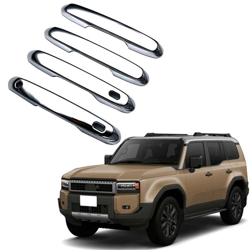for Land Cruiser 250 Prado LC250 2024 Car Side Door Handles Cover Trim Accessories Silver