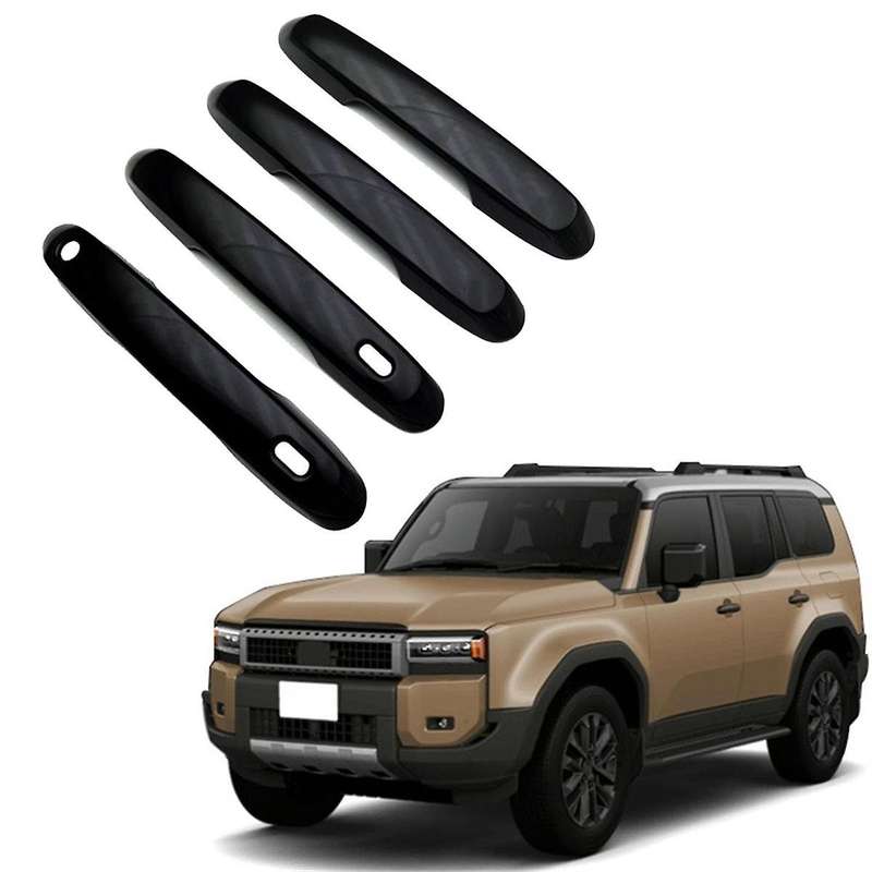 for Land Cruiser 250 Prado LC250 2024 Car Side Door Handles Cover Trim Accessories Black