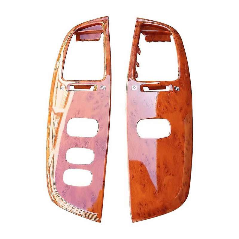 for Land Cruiser Lc100 Fj100 Ujz100 Car Dashboard Panel Air Conditioner Outlet Vents Trim Wood Grai