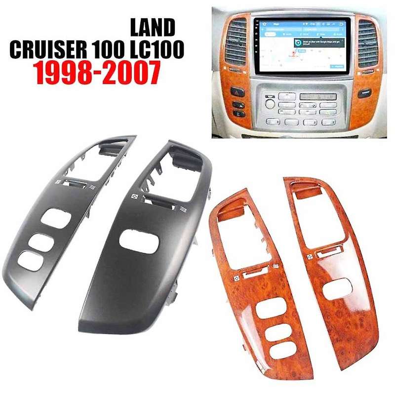 for Land Cruiser Lc100 Fj100 Ujz100 Car Dashboard Panel Air Conditioner Outlet Vents Trim Matte Bla