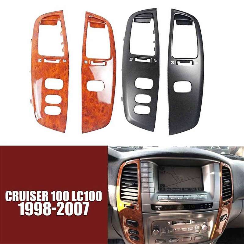 for Land Cruiser Lc100 Fj100 Ujz100 Car Dashboard Panel Air Conditioner Outlet Vents Trim Matte Bla