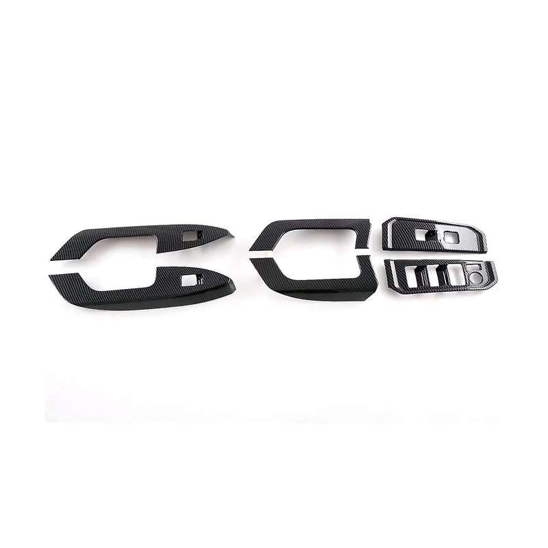 for Land Cruiser Lc300 2022 2023 Door Armrest Window Lift Cover Trim Decoration - Abs Carbon Fiber