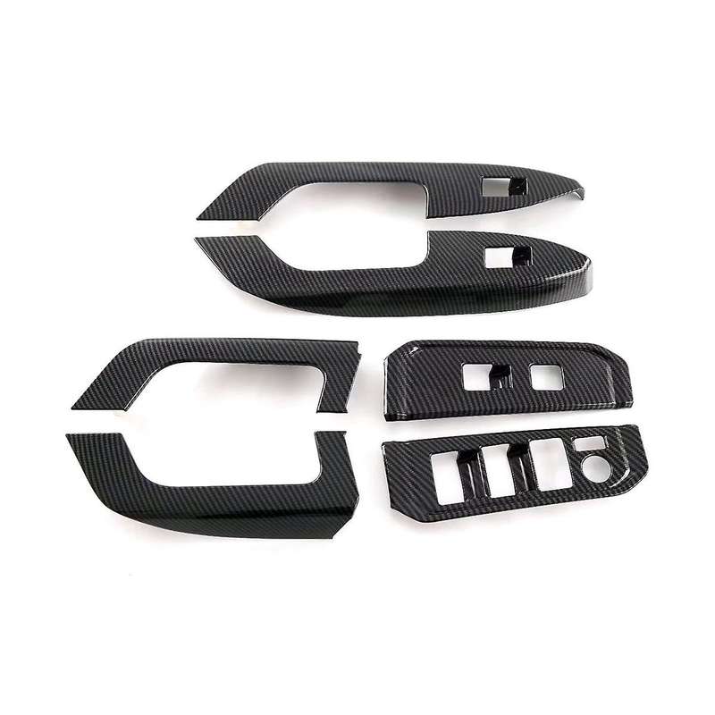 for Land Cruiser Lc300 2022 2023 Door Armrest Window Lift Cover Trim Decoration - Abs Carbon Fiber