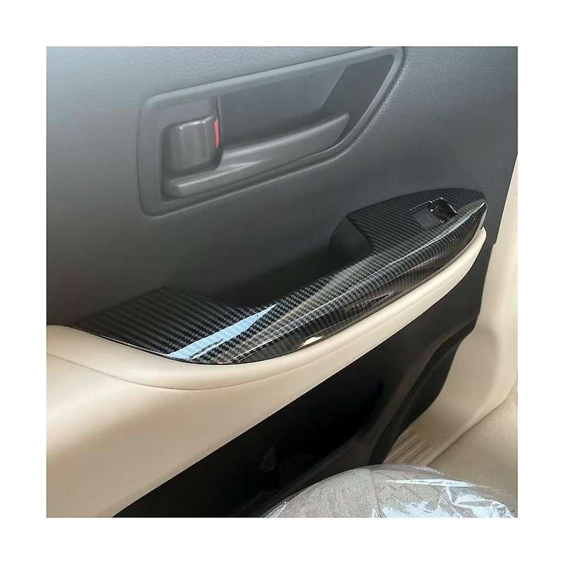 for Land Cruiser Lc300 2022 2023 Door Armrest Window Lift Cover Trim Decoration - Abs Carbon Fiber