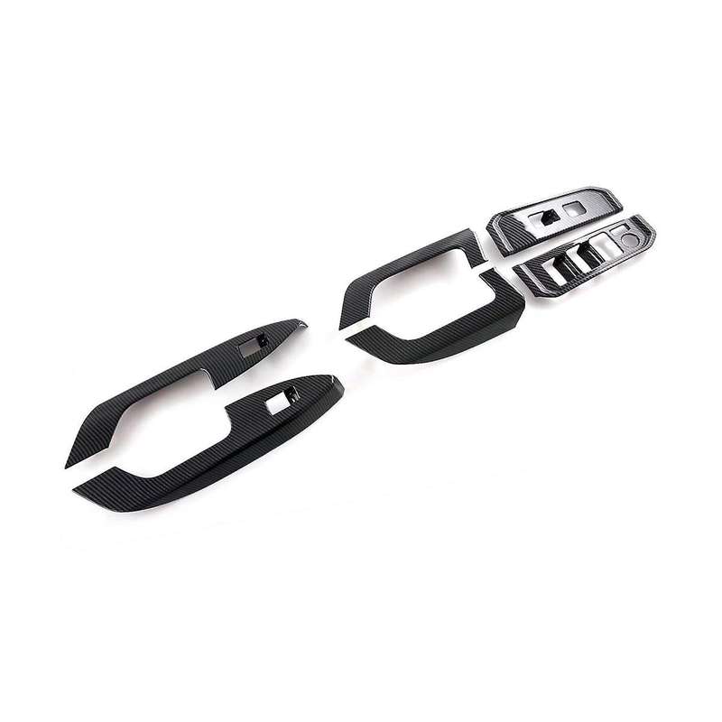 for Land Cruiser Lc300 2022 2023 Door Armrest Window Lift Cover Trim Decoration - Abs Carbon Fiber