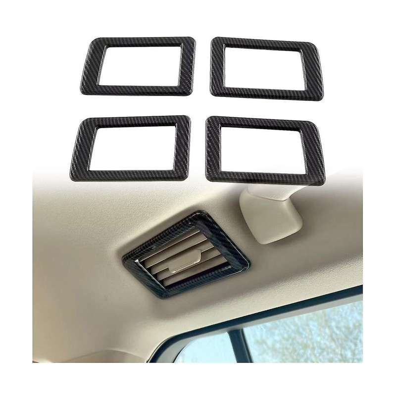 for Land Cruiser Lc300 2022 2023 Rear Row Upper Outlet Cover Trim Decoration - Abs Carbon Fiber