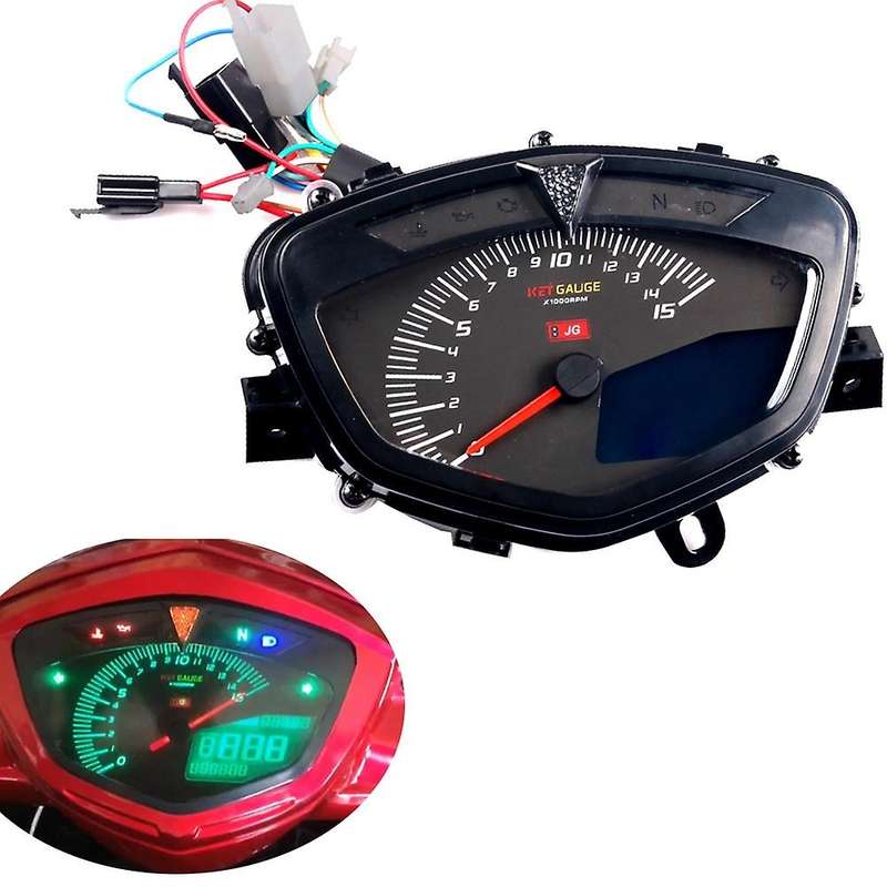 for LC135 V1 Temperature Motorcycle Tachometer Digital Odometer Speedometer Meter Gauge Moto Tacho I