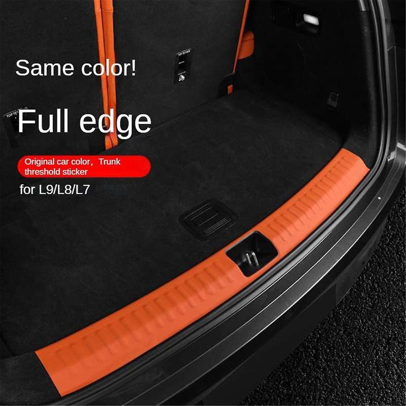 for Leading LiXiang L8 L9 2022 2023 Trunk Sills Trunk Door Sill Sticker Tail Box Protector Orange