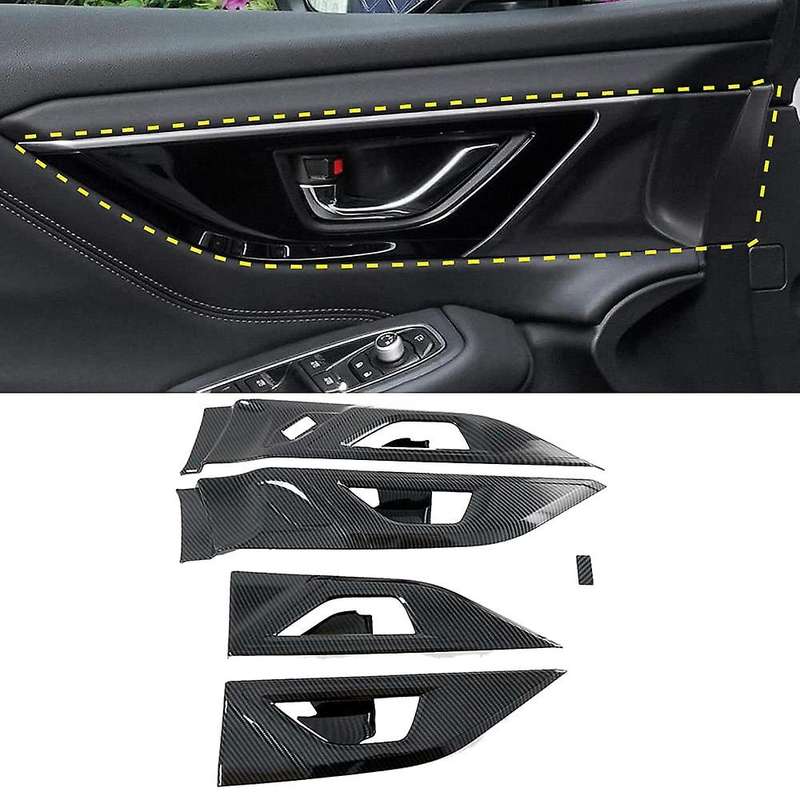 for Legacy 2020 2021 Car Side Door Handles Bowl Cover Trim Decor Frame Sticker Accessories Carbon Fi