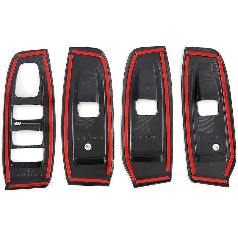 for Legacy 2020 2021 Car Window Lift Switch Panel Cover Trim Decor Frame Accessories Carbon Fiber, 4