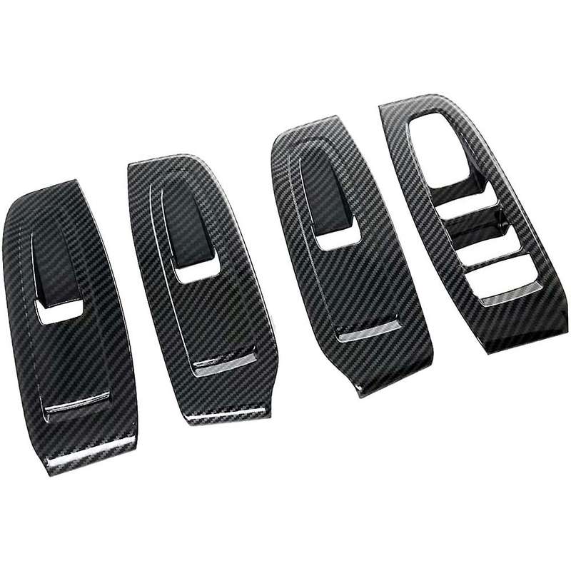 for Legacy 2020 2021 Car Window Lift Switch Panel Cover Trim Decor Frame Accessories Carbon Fiber, 4