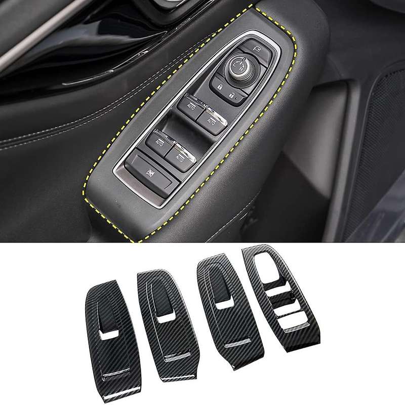 for Legacy 2020 2021 Car Window Lift Switch Panel Cover Trim Decor Frame Accessories Carbon Fiber, 4