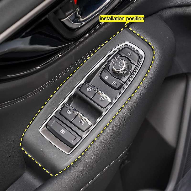 for Legacy 2020 2021 Car Window Lift Switch Panel Cover Trim Decor Frame Accessories Carbon Fiber, 4