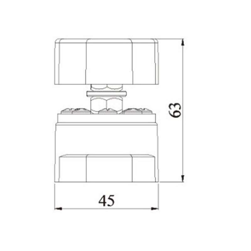 for Line Modification Accessories,black Bus Bar 180a High-current Terminal Post with Lid Stud