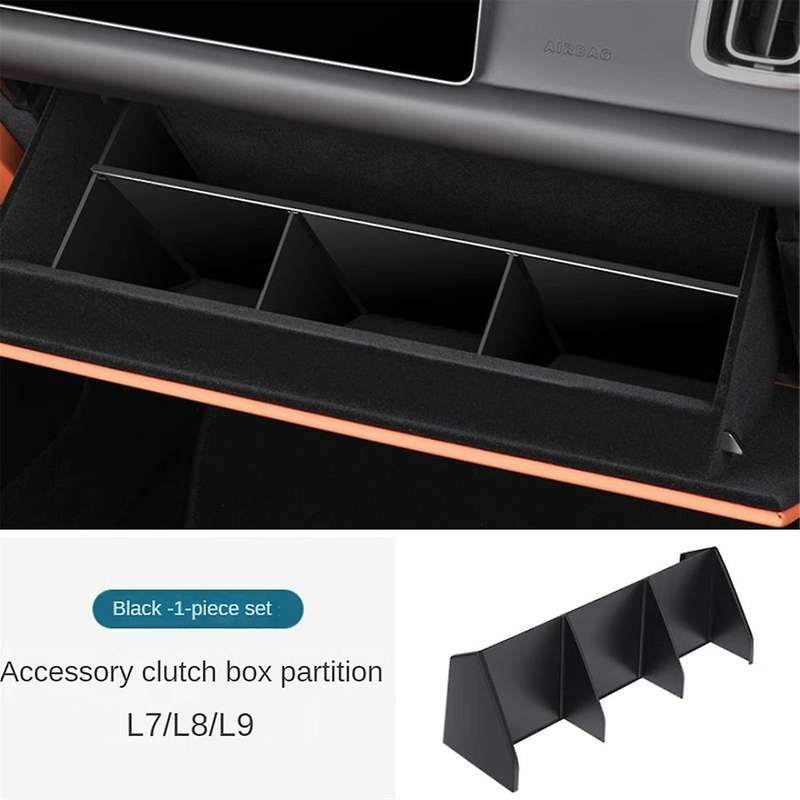 for Lixiang L7 L8 L9 2022 2023 Co-Pilot Glove Box Partition Storage Box,Passenger Storage Box,Glove