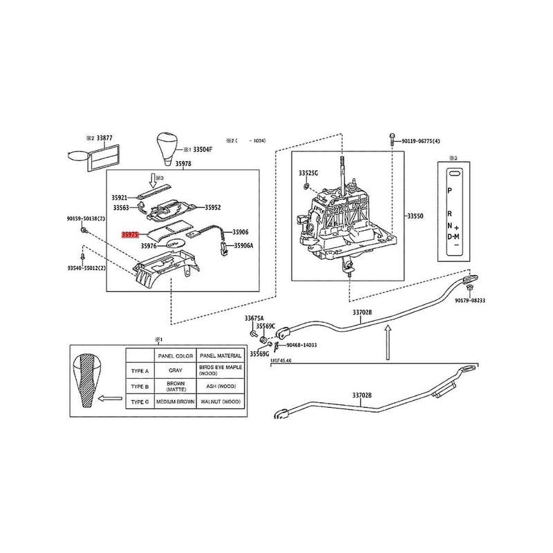 for Ls460l 600hl 2006-2012 Shifter Slider Lever Panel 35975-50040 A/t Position Indicator Gear Dust