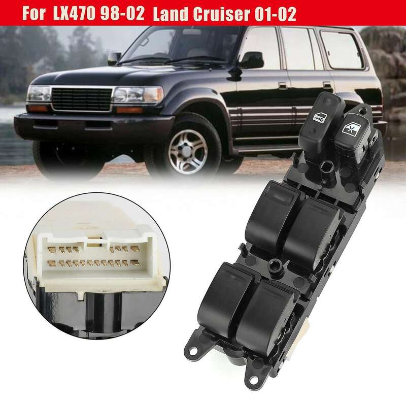 for LX470 Land Cruiser 1998-2002 Power Master Window Lift Control Switch Front Left LH Driver Side