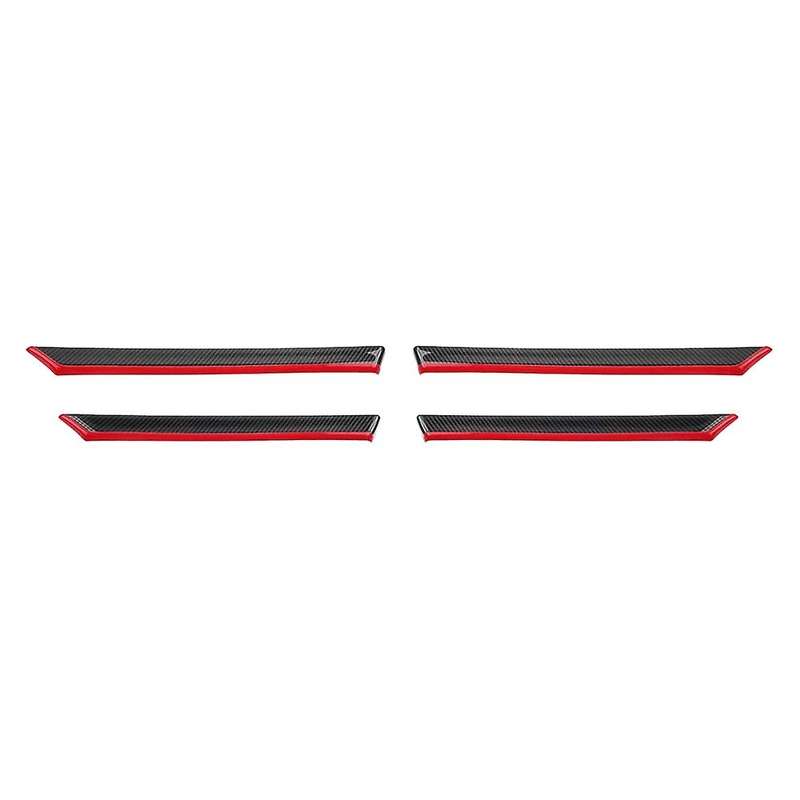 for LX EX Sport 2016-2020 Carbon Fiber Inner Door Panels Strip Decoration Cover Trim (with Red Trims