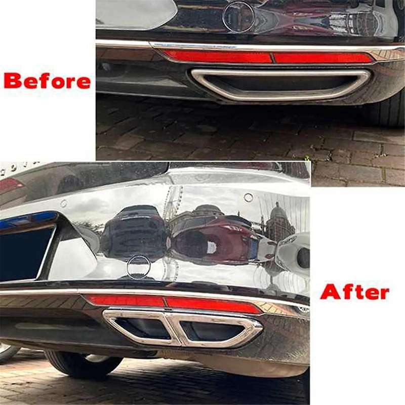 for Magotan B8 2016-2019 Rear Lip Bumper Spoiler Car Tail Throat Frame Exhaust Pipe Trim Carbon Fibe