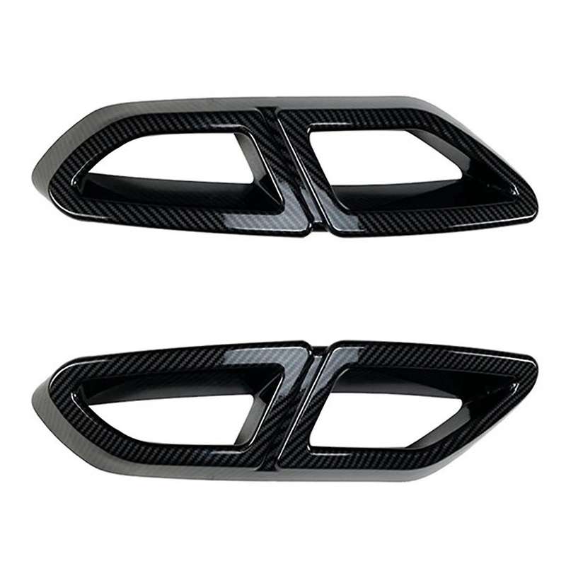 for Magotan B8 2016-2019 Rear Lip Bumper Spoiler Car Tail Throat Frame Exhaust Pipe Trim Carbon Fibe