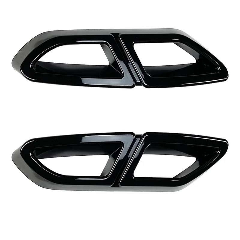 for Magotan B8 2016-2019 Rear Lip Bumper Spoiler Car Tail Throat Frame Exhaust Pipe Trim Glossy Blac
