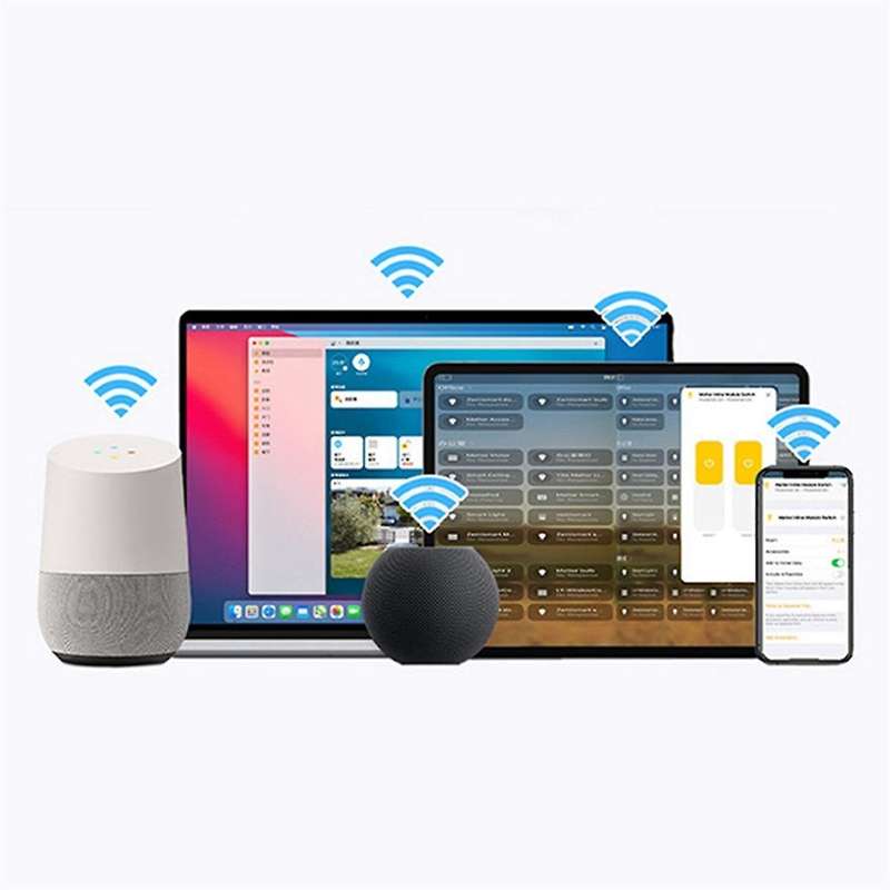for Matter 16A Smart WiFi Switch One Open Dual Control Control Switches Mini Smart Breaker Voice Con