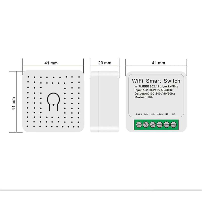 for Matter 16A Smart WiFi Switch One Open Dual Control Control Switches Mini Smart Breaker Voice Con
