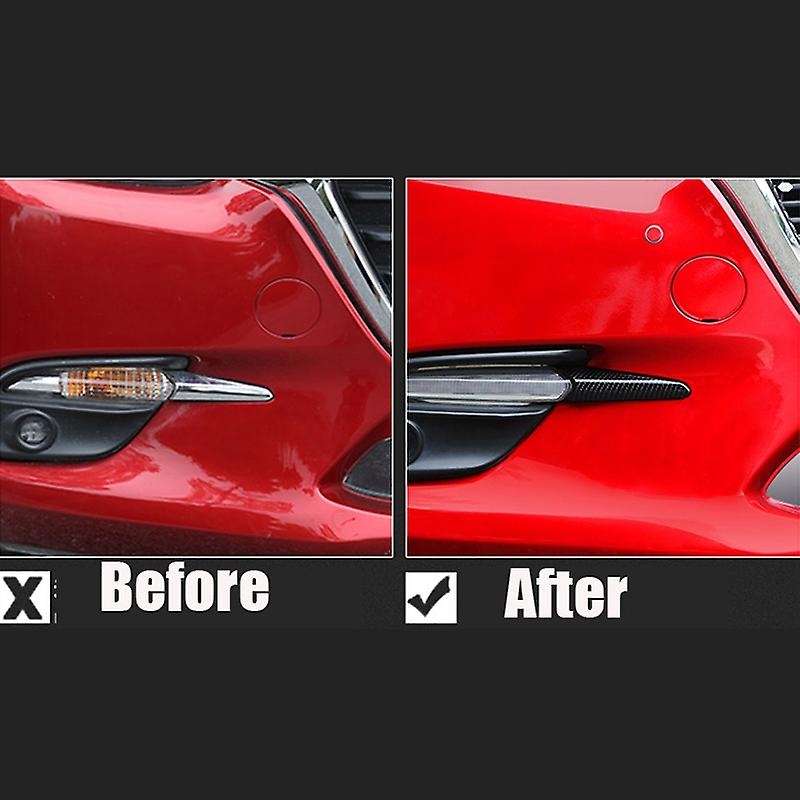 for Mazda 3 Axela 2017 Front Fog Light Eyebrow Cover Trim Sticker Daytime Running Light Decoration