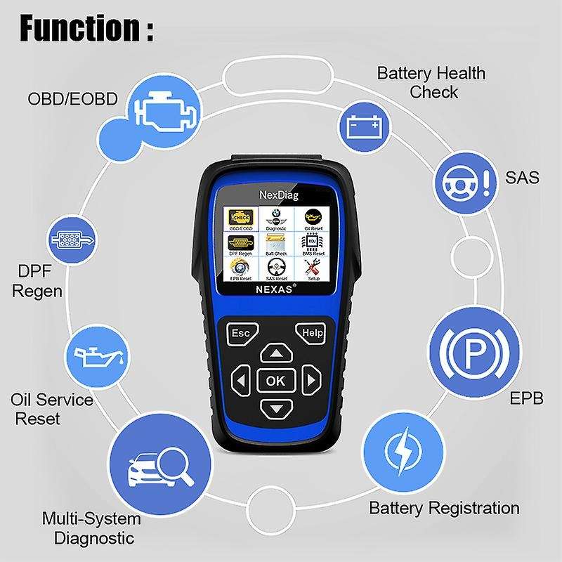 for --Mercury Scan Tool DPF EPB SAS ABS SRS Battery Scanner Car Diagnostic Tool ND603