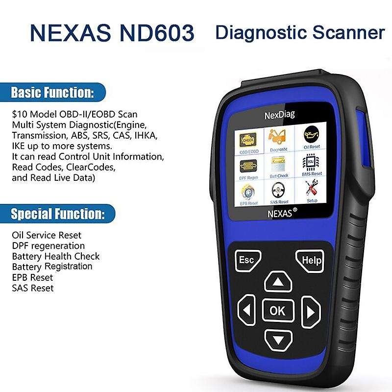 for --Mercury Scan Tool DPF EPB SAS ABS SRS Battery Scanner Car Diagnostic Tool ND603