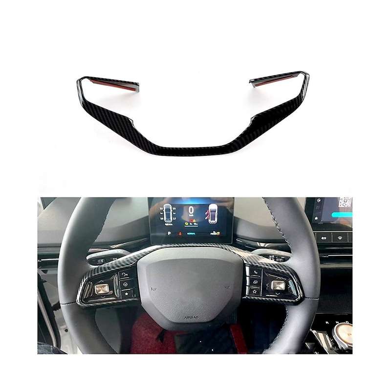 for MG 4 MG4 EV Mulan 2023 Car Steering Wheel Panel Cover Trim Decoration Accessories - ABS Carbon