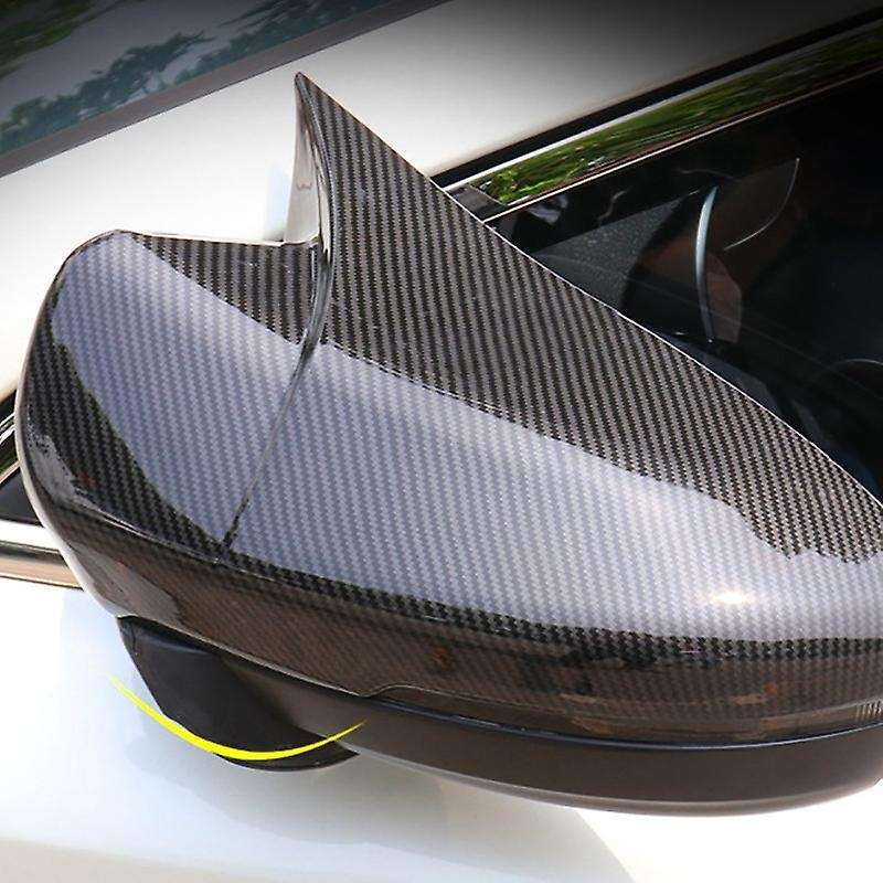 for MG 6 MG6 2017-2019 Carbon Fibre Car Horn Rearview Mirror Cover Side Mirror Cover Trim Decorative