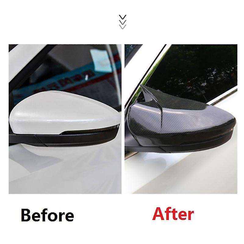 for MG 6 MG6 2017-2019 Carbon Fibre Car Horn Rearview Mirror Cover Side Mirror Cover Trim Decorative