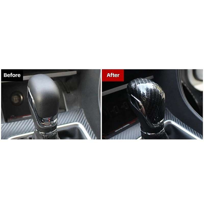 for MG ZS 2017 2018 2019 2020 EV MG6 Carbon Fiber ABS Car Gear Shift Knob Head Cover Trim Car Inter