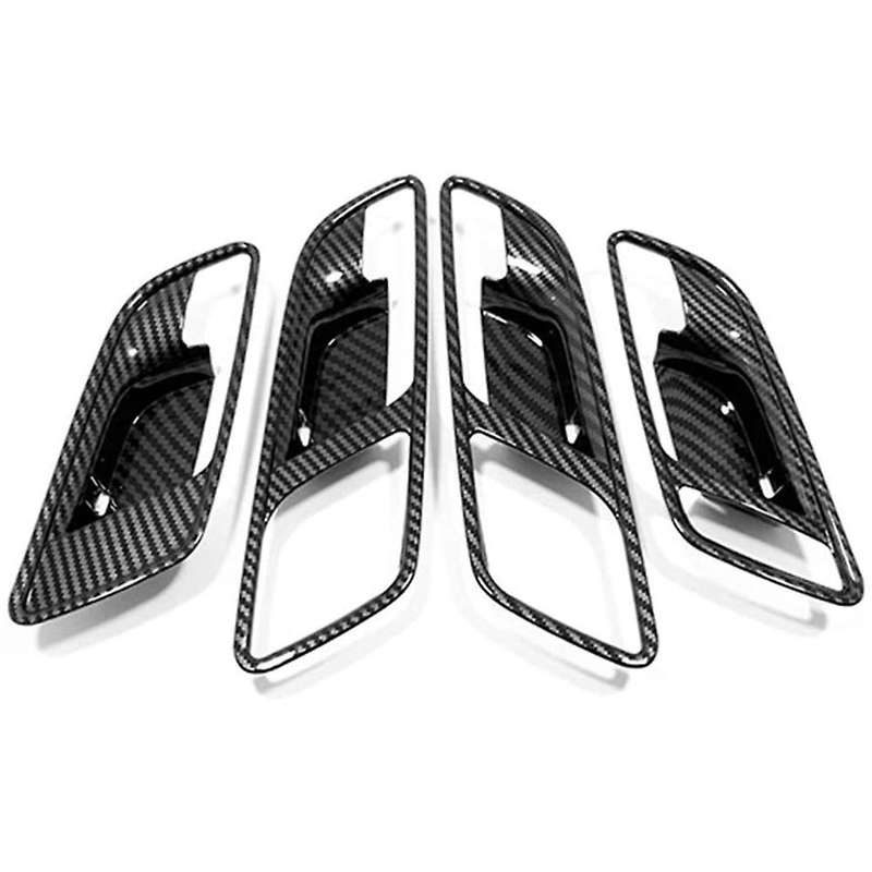 for MG 6 MG6 2020 2021 ABS Carbon Fiber Car Inner Door Handle Bowl Protector Frame Cover Trim Car Ac