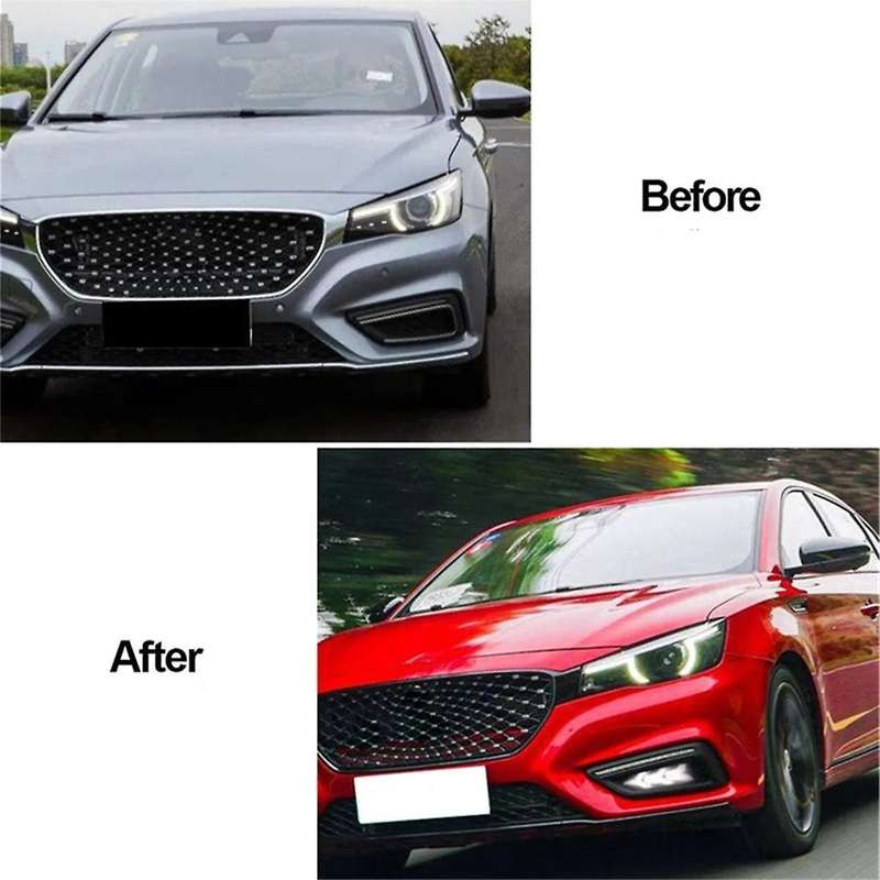 for MG6 MG 6 2017-2019 Car LED Fog Lamp Turn Signal Light DRL Daytime Running Light , Yellow+White+B