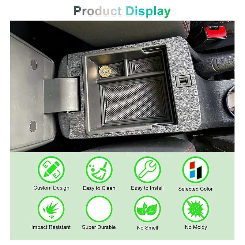 for MG ZS 2022 2023 2024 Centre Console Organiser Armrest Storage Box Tray Glove Box Interior Access