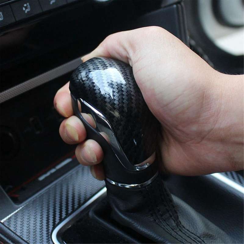 for MG ZS 2017 2018 2019 2020 EV MG6 Carbon Fiber ABS Car Gear Shift Knob Head Cover Trim Car Interi