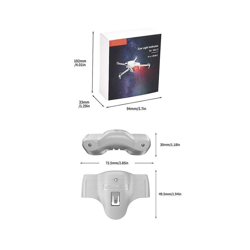 for Mini 3 Eye Light Head Light Blinking Light Portable Warning Light Night Flight LED Indicator