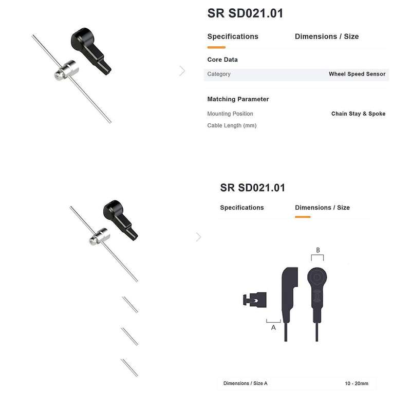 for Mid Motor M510 M600 M820 Sd021.01 Speed Sensor Speedometer Electric Bicycle Speed Sensor