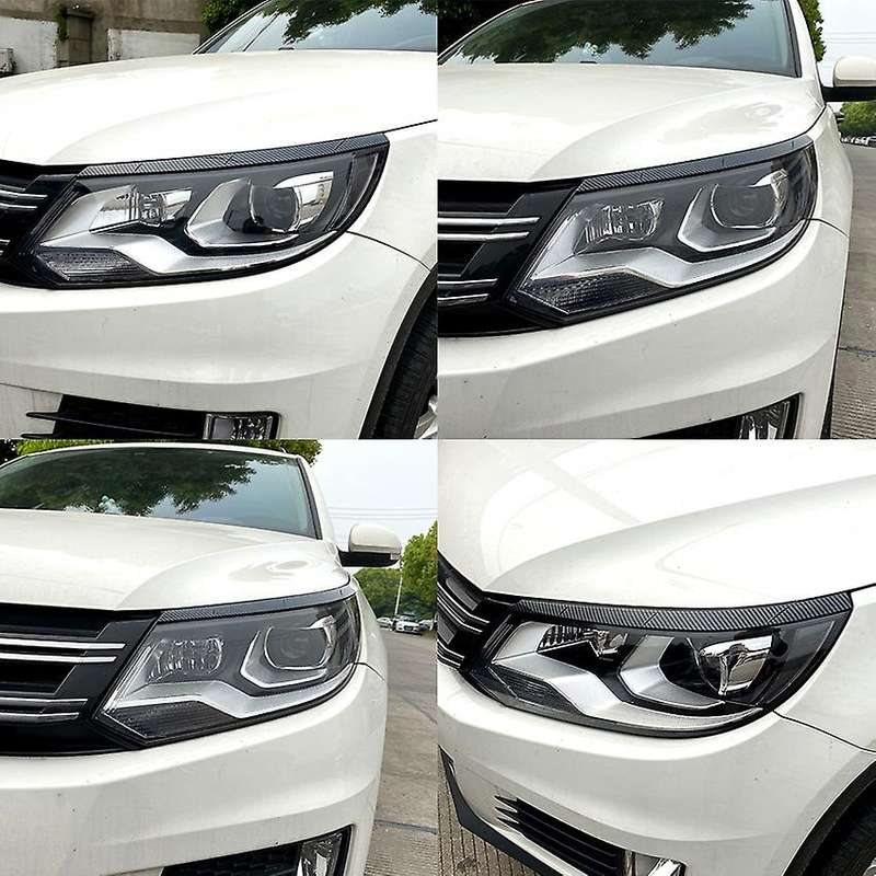 for MK1 2011-2016 Carbon Fiber Car Sticker Front Headlights Eyebrow Eyelid Trim Cover Accessories AB