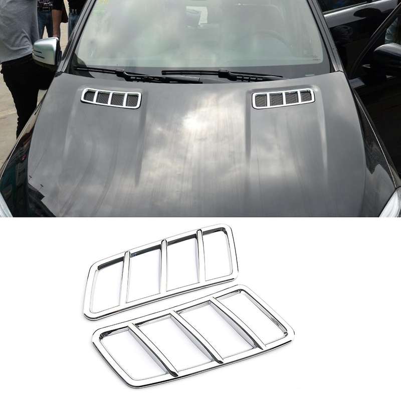 for ML GLS W163 W164 Chrome ABS Hood Engine Air Outlet Frame Cover Trim Car Accessories