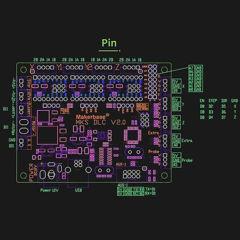 for Mks Main Control Board Cnc Control Board Engraving Grbl Cnc Compatible Motherboard Mega328p