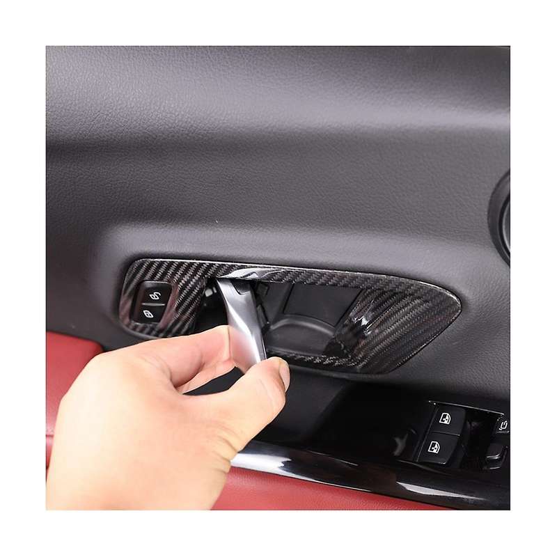 for Mk5 A90 2019-2022 Carbon Fiber Car Inner Door Handle Frame Trim Stickers Protection
