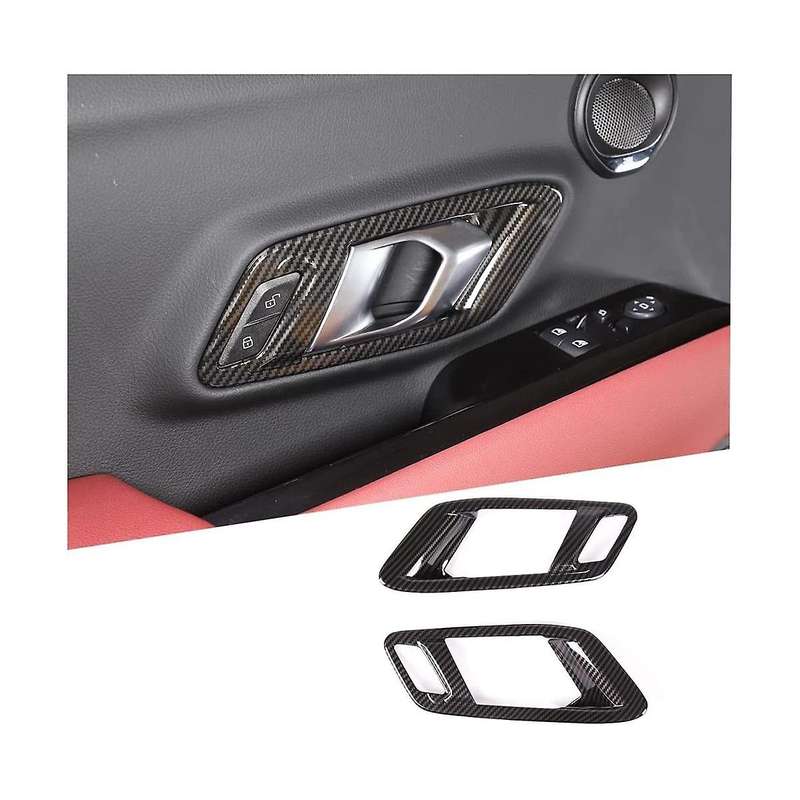 for Mk5 A90 2019-2022 Carbon Fiber Car Inner Door Handle Frame Trim Stickers Protection