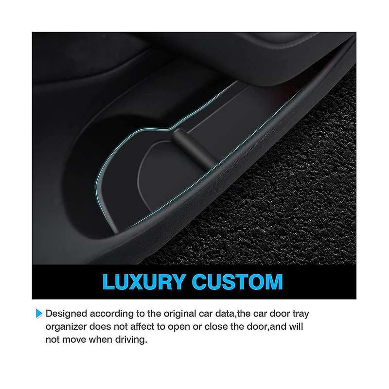 for Model 3 2017-2023 Door Side Storage Box Door Handle Armrest Tray Organizer Front and Rear Door
