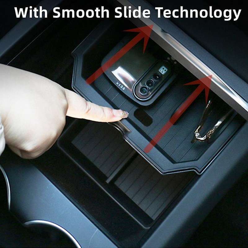 for Model 3 2024 Car Center Console Organizer Double-layer Storage Box Tray Accessories