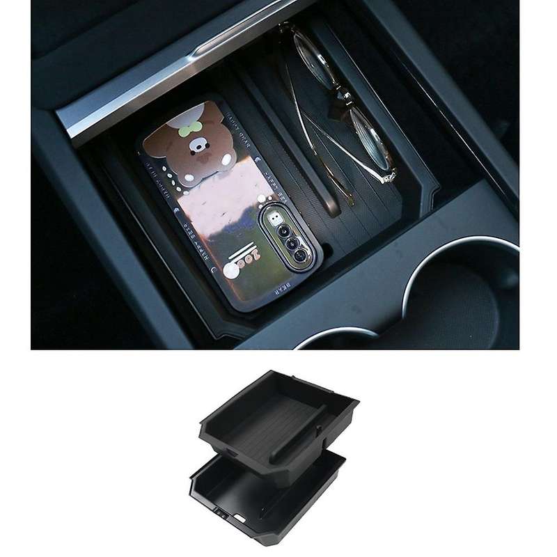 for Model 3 2024 Car Center Console Organizer Double-layer Storage Box Tray Accessories
