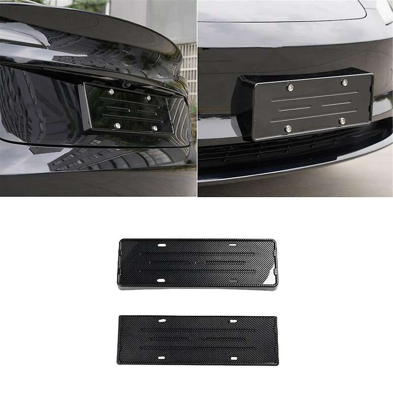 for Model 3 2024 Car License Plate Frame, Front+rear License Plate Holder Accessories,a
